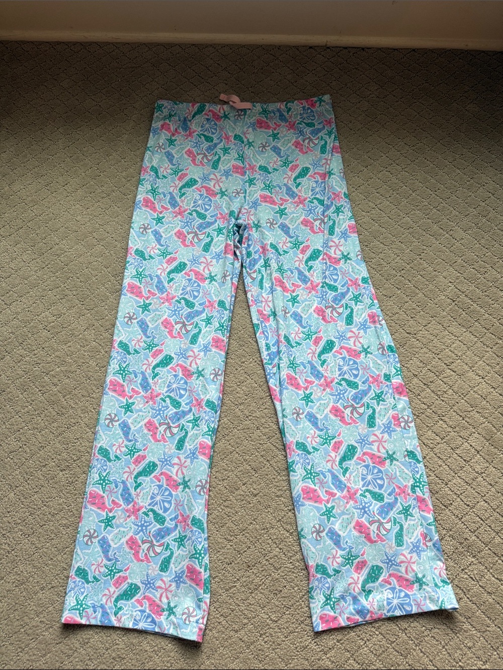 Vineyard Vines Kids Sea Life Pajama Pants - Pink, Blue, Green